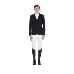 Veste de concours perforée homme en tissu technique Equestro Noir Veste de concours perforée homme en tissu technique Equestro Noir