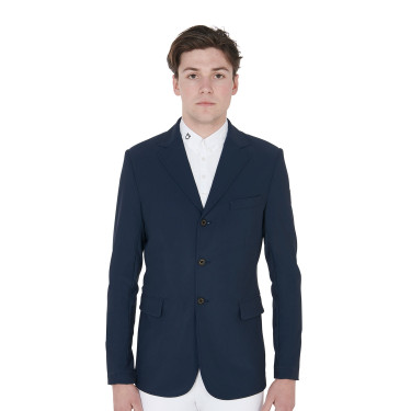 Veste de concours perforée homme en tissu technique Equestro Veste de concours perforée homme en tissu technique Equestro