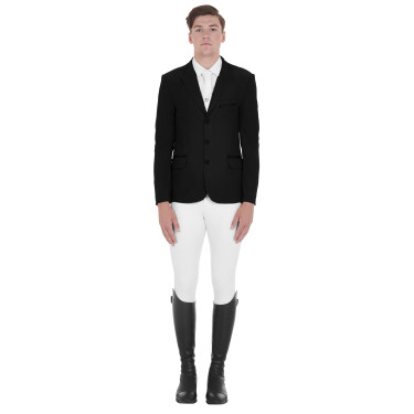 Veste de concours perforée homme 3 boutons Equestro Veste de concours perforée homme 3 boutons Equestro