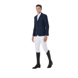 Veste de concours perforée homme 3 boutons Equestro Marine Bleu marine Veste de concours perforée homme 3 boutons Equestro Marine Bleu marine