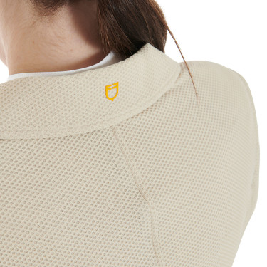 Veste de concours perforée femme 4 boutons Equestro Beige Veste de concours perforée femme 4 boutons Equestro Beige
