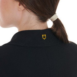 Veste de concours perforée femme 4 boutons Equestro Noir Veste de concours perforée femme 4 boutons Equestro Noir