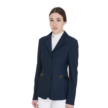 Veste de concours perforée femme 4 boutons Equestro Veste de concours perforée femme 4 boutons Equestro