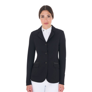 Veste de concours perforée femme 3 boutons Equestro Veste de concours perforée femme 3 boutons Equestro