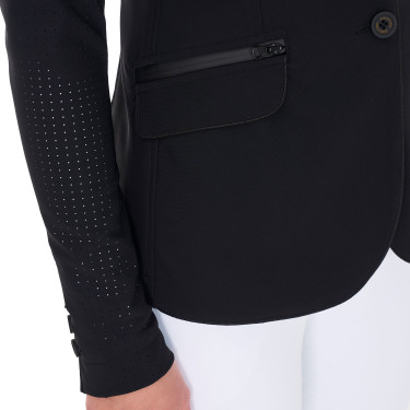 Veste de concours perforée femme 3 boutons Equestro Veste de concours perforée femme 3 boutons Equestro