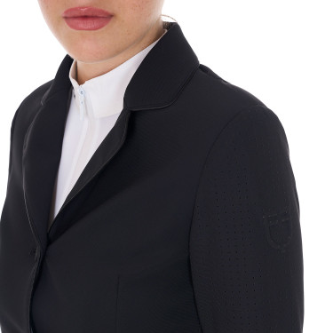 Veste de concours perforée femme 3 boutons Equestro Veste de concours perforée femme 3 boutons Equestro