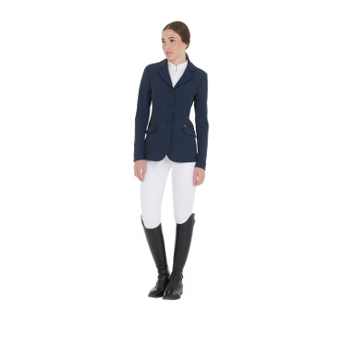 Veste de concours perforée femme 3 boutons Equestro Veste de concours perforée femme 3 boutons Equestro