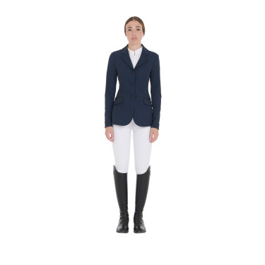 Veste de concours perforée femme 3 boutons Equestro Veste de concours perforée femme 3 boutons Equestro
