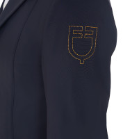 Veste de concours homme avec logo brodé contrasté Equestro Noir