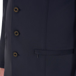 Veste de concours homme avec logo brodé contrasté Equestro Marine blazer Bleu marine