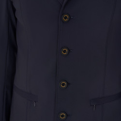 Wedstrijdjas voor heren met contrasterend geborduurd logo Equestro Marineblazer Marineblauw
