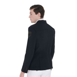 Veste de concours homme avec logo brodé contrasté Equestro Noir Veste de concours homme avec logo brodé contrasté Equestro Noir