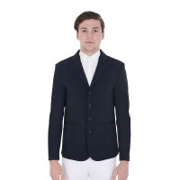 Veste de concours homme avec logo brodé contrasté Equestro Marine Bleu marine Veste de concours homme avec logo brodé contrasté Equestro Marine Bleu marine