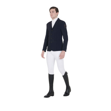Veste de concours homme avec logo brodé contrasté Equestro Veste de concours homme avec logo brodé contrasté Equestro