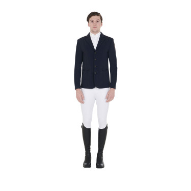 Veste de concours homme avec logo brodé contrasté Equestro Veste de concours homme avec logo brodé contrasté Equestro