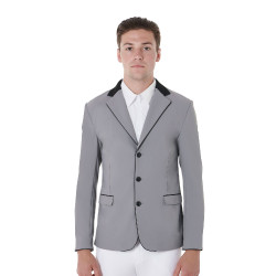 Veste de concours homme 3 boutons Elegance Equestro Gris givre Veste de concours homme 3 boutons Elegance Equestro Gris givre