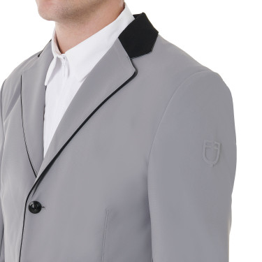 Veste de concours homme 3 boutons Elegance Equestro Gris givre Veste de concours homme 3 boutons Elegance Equestro Gris givre
