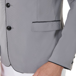 Veste de concours homme 3 boutons Elegance Equestro Gris givre Veste de concours homme 3 boutons Elegance Equestro Gris givre