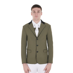 Veste de concours homme 3 boutons Elegance Equestro Vert lierre Veste de concours homme 3 boutons Elegance Equestro Vert lierre