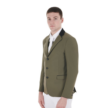 Veste de concours homme 3 boutons Elegance Equestro Vert lierre Veste de concours homme 3 boutons Elegance Equestro Vert lierre