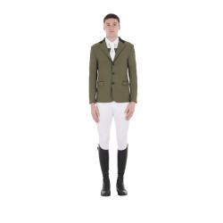 Veste de concours homme 3 boutons Elegance Equestro Vert lierre Veste de concours homme 3 boutons Elegance Equestro Vert lierre