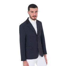 Veste de concours homme 3 boutons Elegance Equestro Marine blazer Bleu marine Veste de concours homme 3 boutons Elegance Equestro Marine blazer Bleu marine
