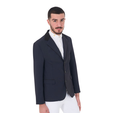 Veste de concours homme 3 boutons Elegance Equestro Marine blazer Bleu marine Veste de concours homme 3 boutons Elegance Equestro Marine blazer Bleu marine