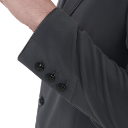 Veste de concours homme 3 boutons Elegance Equestro Asphalte / noir Veste de concours homme 3 boutons Elegance Equestro Asphalte / noir