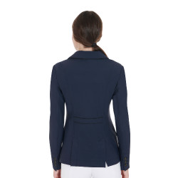 Veste de concours femme en tissu technique stretch Equestro Marine Bleu marine Veste de concours femme en tissu technique stretch Equestro Marine Bleu marine