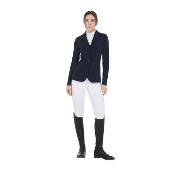 Veste de concours femme avec logo brodé contrasté Equestro Veste de concours femme avec logo brodé contrasté Equestro