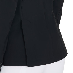 Wedstrijdjasje dames met anatomische snit 4 knopen Active Equestro Zwart