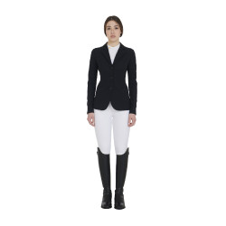 Wedstrijdjas met 3 knopen dames Elegance Equestro Zwart