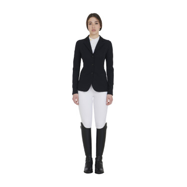 Wedstrijdjas met 3 knopen dames Elegance Equestro Zwart
