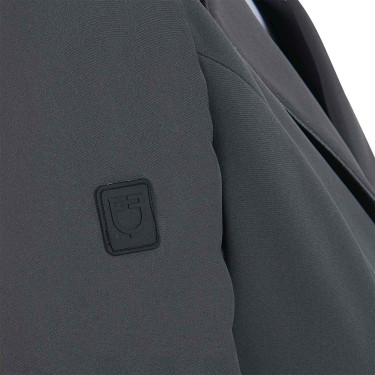 Veste de concours à 3 boutons femme Elegance Equestro Gris / bordeaux Veste de concours à 3 boutons femme Elegance Equestro Gris / bordeaux