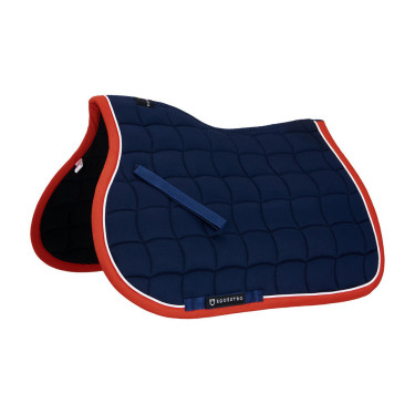Tapis de selle poney White Trim Equestro Marine / rouge Bleu Tapis de selle poney White Trim Equestro Marine / rouge Bleu