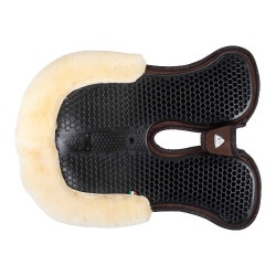 Schokdemper achter van suède met schapenvacht en voor van gel Acavallo Bruin / naturel Schokdemper achter van suède met schapenvacht en voor van gel Acavallo Bruin / naturel