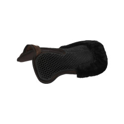 Schokdemper achter van suède met schapenvacht en voor van gel Acavallo Bruin / zwart Schokdemper achter van suède met schapenvacht en voor van gel Acavallo Bruin / zwart