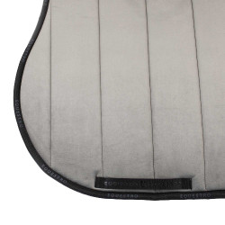 Tapis de selle obstacle en velours et tissu technique Equestro Gris / noir