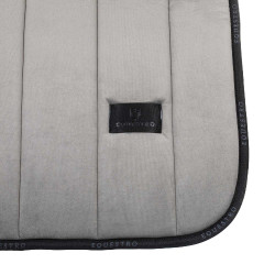 Tapis de selle obstacle en velours et tissu technique Equestro Gris / noir