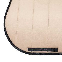 Tapis de selle obstacle en velours et tissu technique Equestro Sable / noir Jaune