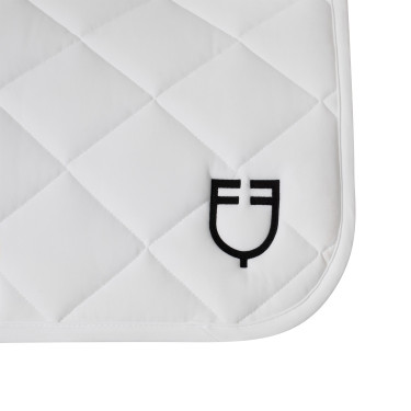 Zadeldekje springen van technische stof White Line Edition Equestro Wit