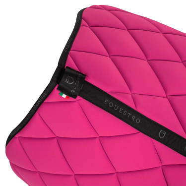 Zadeldekje springen in ademende technische stof GP Equestro Fuchsia / zwart Roze