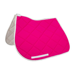 Tapis de selle obstacle en tissu technique respirant GP Equestro Fuchsia / blanc Rose