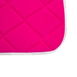 Tapis de selle obstacle en tissu technique respirant GP Equestro Fuchsia / blanc Rose