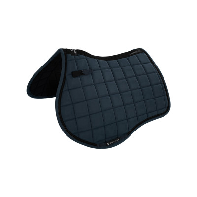 Tapis de selle obstacle en tissu technique respirant collection Elegance Equestro Marine