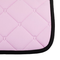 Zadeldek springen in technisch stof Black Line Edition Equestro Orchidee boeket Roze