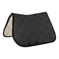 Tapis de selle obstacle en tissu technique Black Line Edition Equestro Asphalte