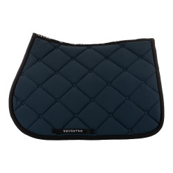 Tapis de selle obstacle en tissu technique Black Line Edition Equestro Marine Bleu marine