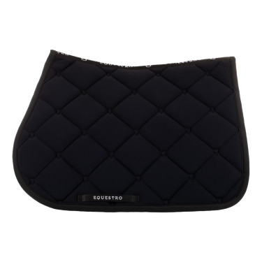Tapis de selle obstacle en tissu technique Black Line Edition Equestro Noir