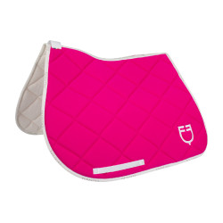 Zadeldekje springen in technische stof met GP Equestro-logo Fuchsia / wit Roze